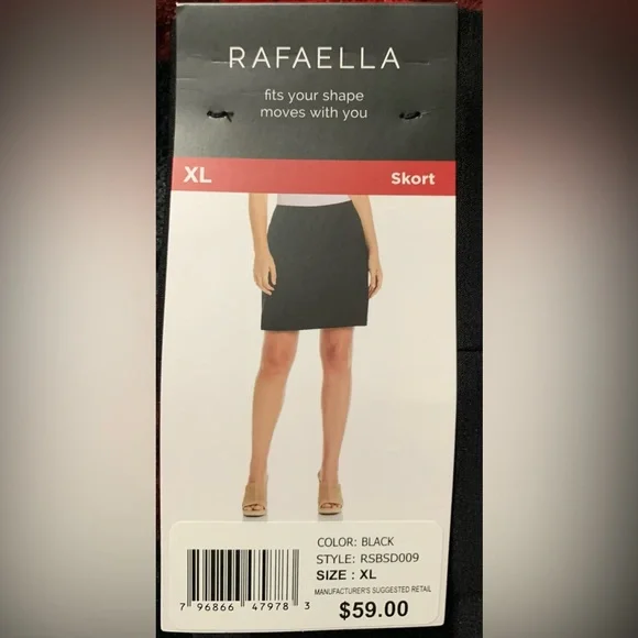 Rafaella Black Skort NWT - Picture 3 of 4